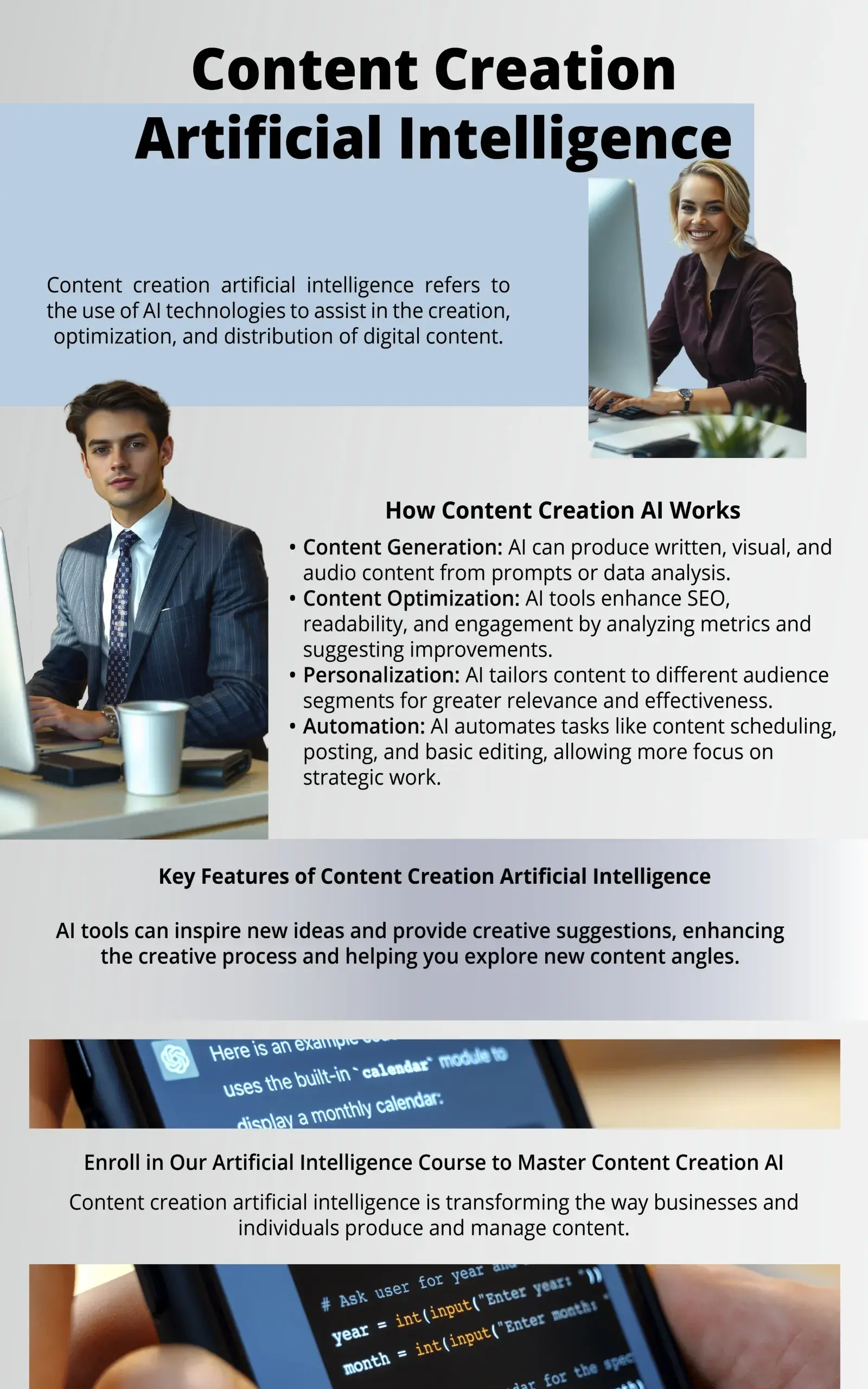 content creation artificial intelligence infographic