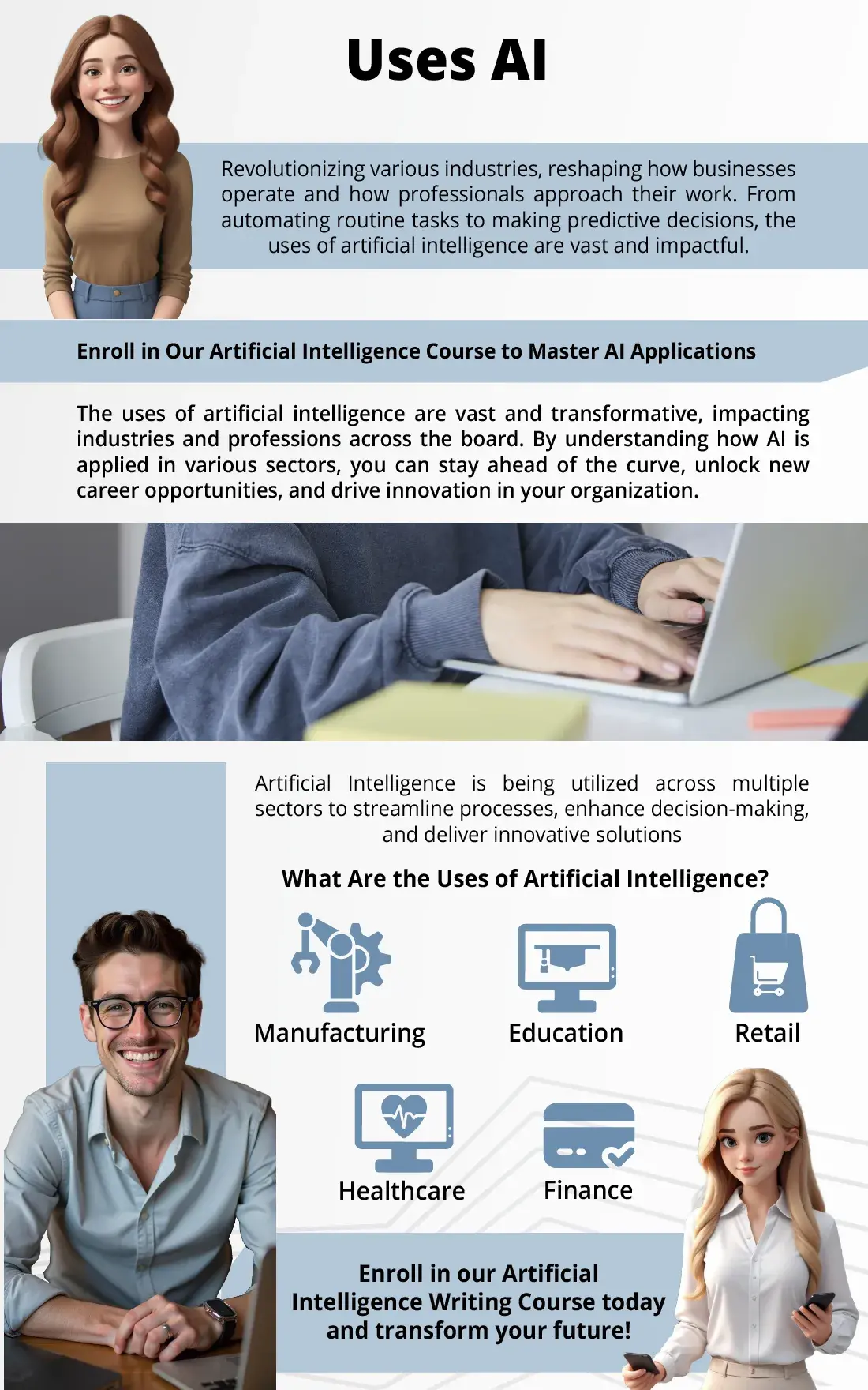 uses of artificial intelligence infographic